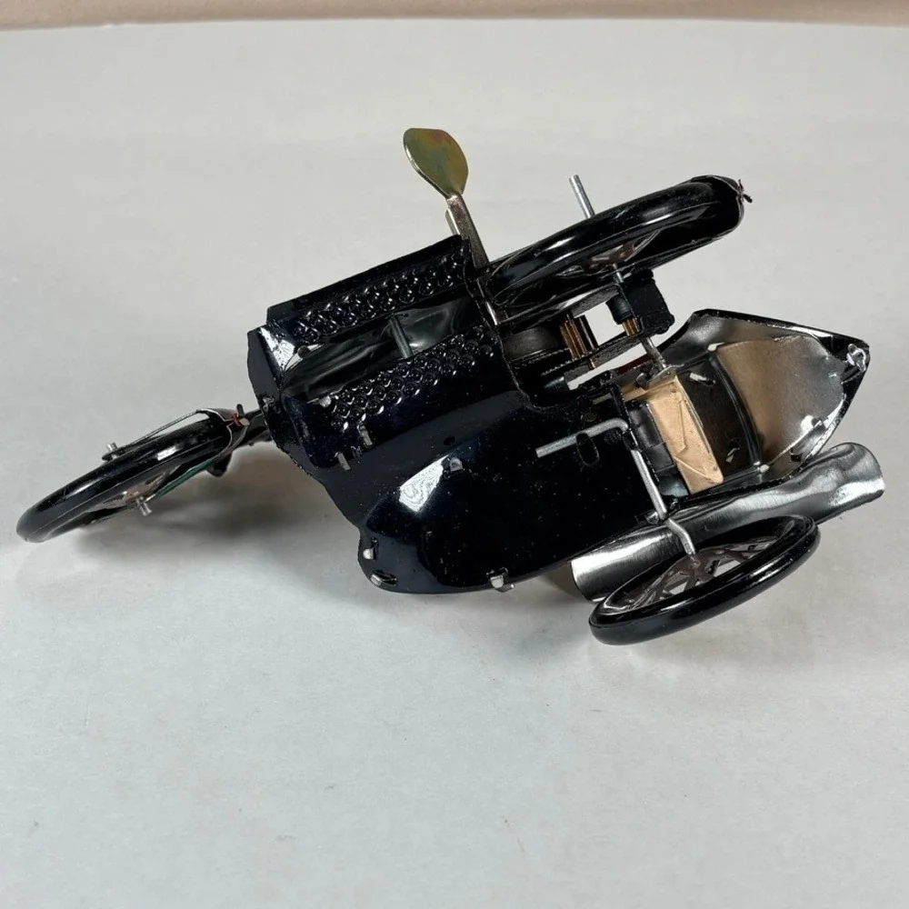 Vintage Tin Wind Up Motorcycle with‎ Sidecar RBA HP Litho Toy Collectible